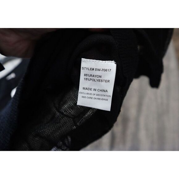 UNIQ SW-70617 Women's Sz Small/Medium Black Sheer Long Sleeve Sweater - Picture 5 of 7